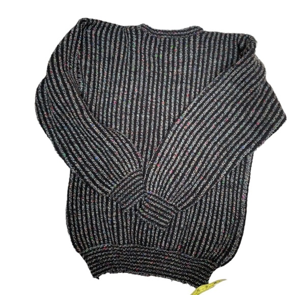 Northwest territory wool blend long sleeve black crewneck knit sweater unisex - Picture 5 of 8